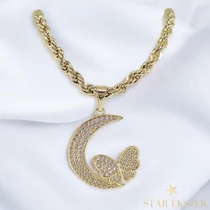 Prémium Hold medálos 14K Gold Filled antiallergén nyaklánc 50cm