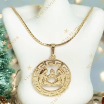 N. Horoszkópos 14K Gold Filled antiallergén nyaklánc 45cm Ikrek