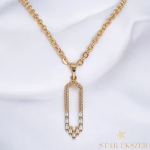 Beatrix Gold Filled antiallergén medálos nyaklánc 45cm fehér