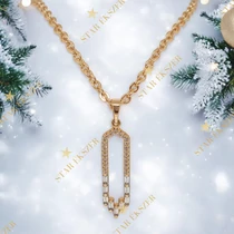 Beatrix Gold Filled antiallergén medálos nyaklánc 45cm fehér