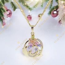 Alicante 14K Gold Filled antiallergén medálos nyaklánc 60cm színes