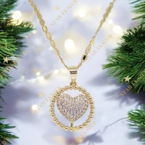 Morena 14K Gold Filled antiallergén szív medálos nyaklánc 60cm