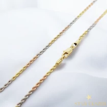 Csavart multicolor Gold Filled antiallergén nyaklánc 60cm