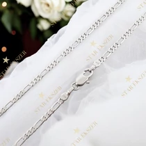 Figaro White Gold Filled antiallergén férfi nyaklánc 60cm