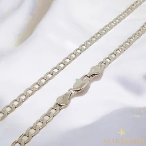 Hagyományos White Gold Filled antiallergén nyaklánc 50cm/5mm