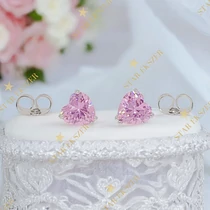 Abigel White GF. antiallergén szíves fülbevaló pink
