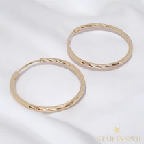 Ayane 18K GF. antiallergén karika fülbevaló 3cm