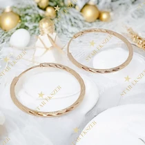 Ayane 18K GF. antiallergén karika fülbevaló 3cm