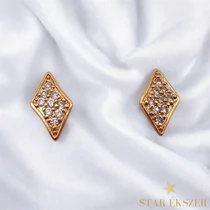 Bukavu 18K antiallergén trapéz fülbevaló