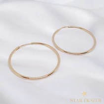 Ester 18K GF. antiallergén karika fülbevaló 4,5cm