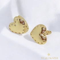 Melodi 14K GF. antiallergén szíves kislány fülbevaló