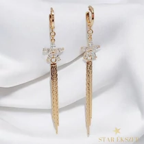 Miriam 18K GF. antiallergén virágos fülbevaló clear