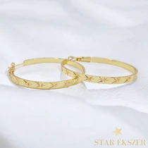 Naris 14K antiallergén csillagos karika fülbevaló