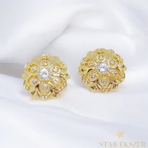 Nela 14K antiallergén virág fülbevaló 