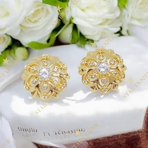 Nela 14K antiallergén virág fülbevaló 