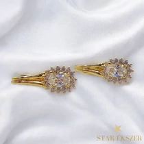 Noosa 14K antiallergén cirkónia köves fülbevaló