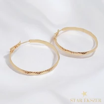 Paloma 18K GF. antiallergén karika fülbevaló 4cm