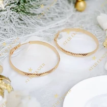 Paloma 18K GF. antiallergén karika fülbevaló 4cm