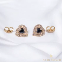 Kansas 18K GF. antiallergén szíves fülbevaló