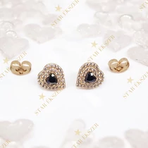 Kansas 18K GF. antiallergén szíves fülbevaló