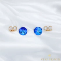 Pont 18K antiallergén fülbevaló kék