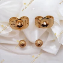 Pötty 18K antiallergén mini gömb fülbevaló matt