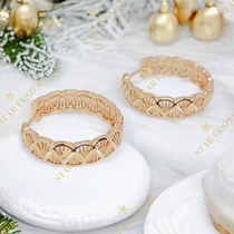 Raissa 18K GF. antiallergén karika fülbevaló 3cm