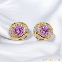 Regina 14K GF. antiallergén fülbevaló lila