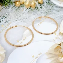 Samira 18K GF. antiallergén karika fülbevaló 3,5cm