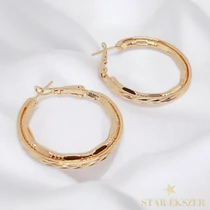Thalia 18K GF. antiallergén karika fülbevaló 3cm