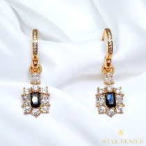 Syros 18K GF. antiallergén fülbevaló fekete