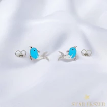 Delfin White GF. antiallergén fülbevaló