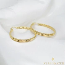 Iveta 14K GF. antiallergén karika fülbevaló 4cm