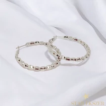 Forli White GF. antiallergén karika fülbevaló 4cm