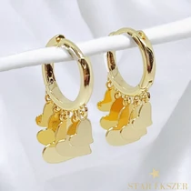 Leonie 14K GF. antiallergén szíves fülbevaló