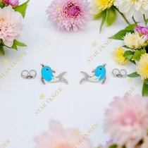 Delfin White GF. antiallergén fülbevaló