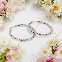 Forli White GF. antiallergén karika fülbevaló 4cm