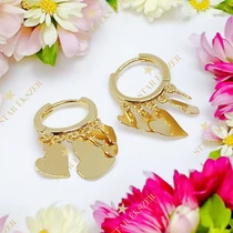 Leonie 14K GF. antiallergén szíves fülbevaló