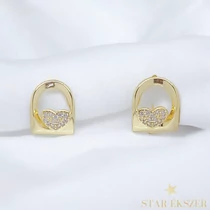 Emilia 14K GF. antiallergén szíves fülbevaló 