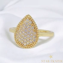 Ajlin 14K antiallergén csepp gyűrű 54-es méret