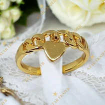 Tampa 14K GF. antiallergén szíves gyűrű 57-es