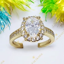 Frisco 14K GF. antiallergén köves gyűrű 54-es