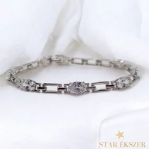 Derna White antiallergén köves karkötő 19cm