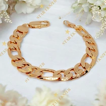 Figaro 18k antiallergén extra vastag karkötő 21cm