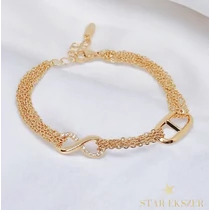 Hilla 18k GF. antiallergén karkötő 17+3cm