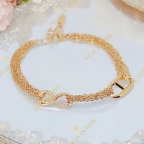 Hilla 18k GF. antiallergén karkötő 17+3cm