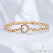 Keila 18K GF. antiallergén szíves karkötő