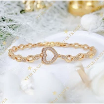 Keila 18K GF. antiallergén szíves karkötő
