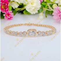 Sanni 18k GF. antiallergén karkötő 17+3cm