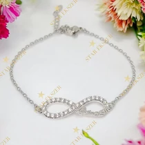 Infinity White G.F. antiallergén végtelen karkötő 17+3cm